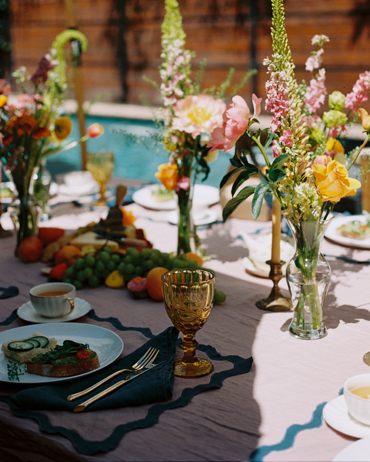 Petrol Linen Napkins (Set of Four)