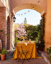 Linen Tablecloth in Turmeric