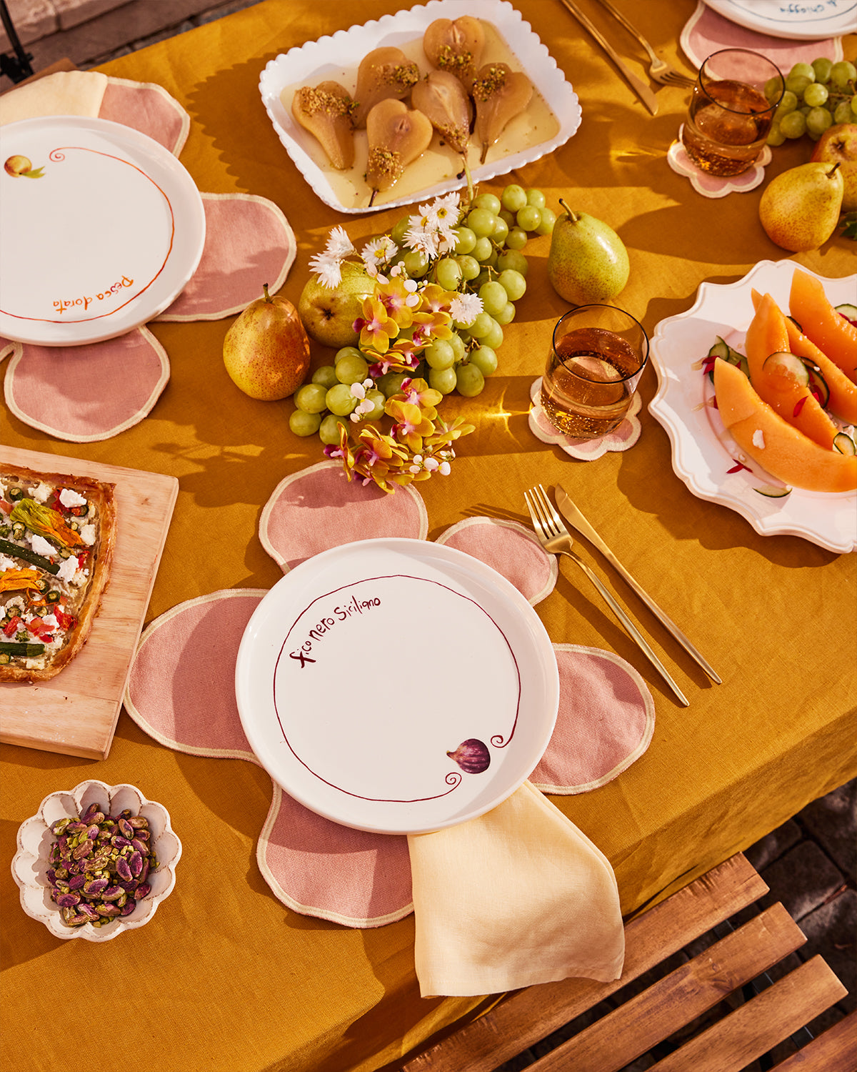 Linen Tablecloth in Turmeric