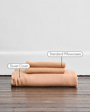 Terracotta 100% Flax Linen Duvet Cover Sets