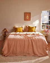 Terracotta 100% Flax Linen Duvet Cover Sets