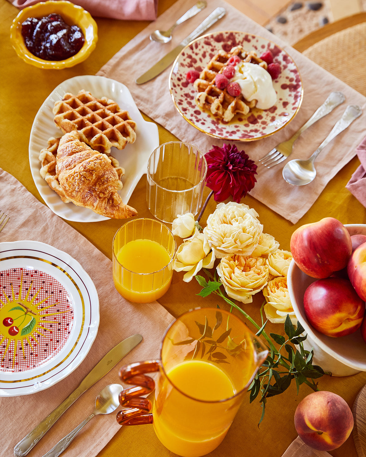 Linen Tablecloth in Turmeric