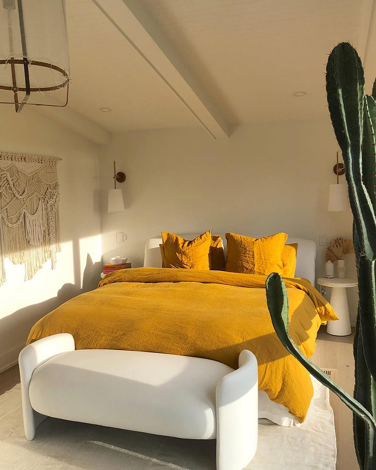 Turmeric 100% Flax Linen Duvet Cover Sets