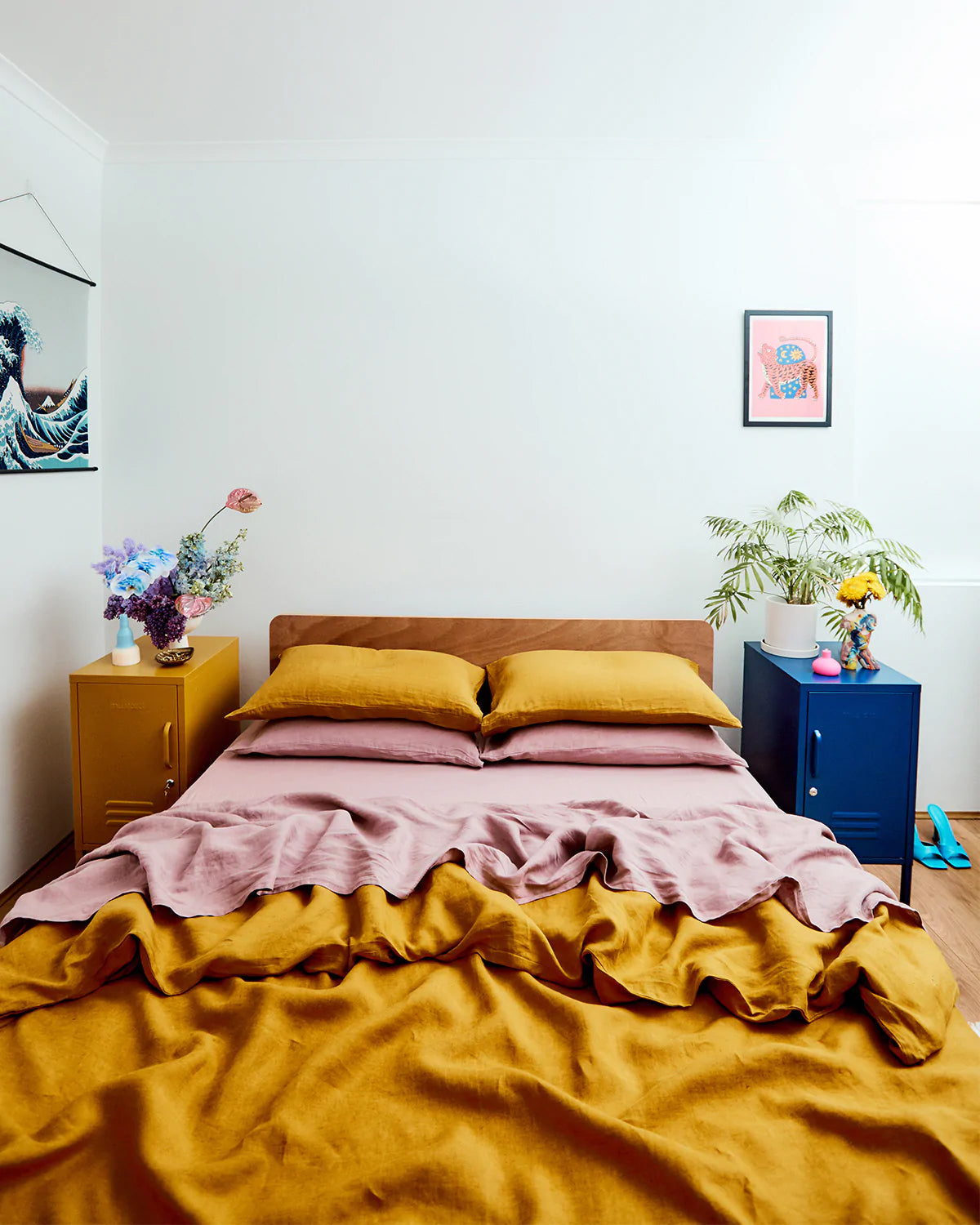 Turmeric 100% Flax Linen Pillowcases (Set 2 pieces)