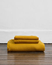 Turmeric 100% Flax Linen Duvet Cover Sets