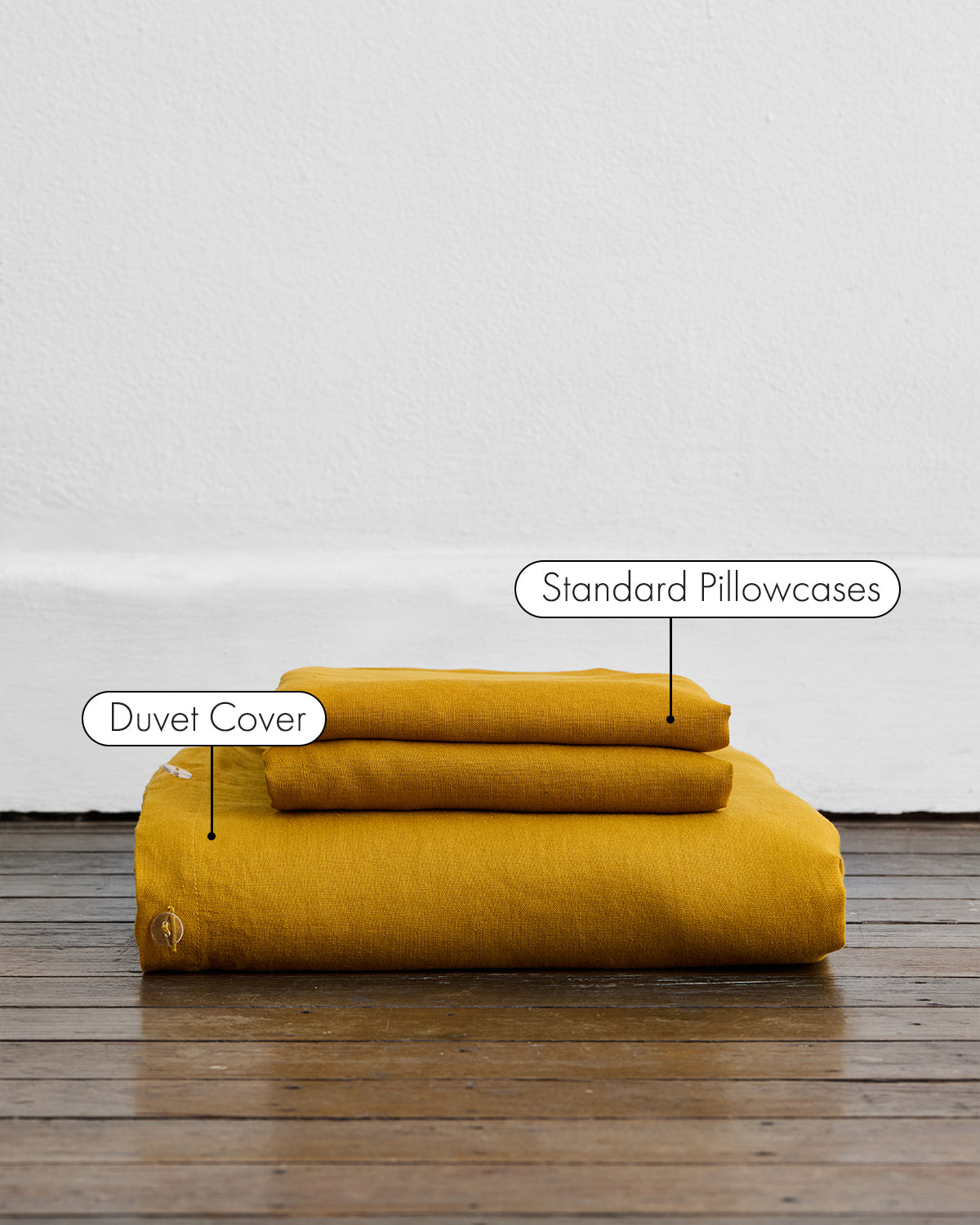 Turmeric 100% Flax Linen Duvet Cover Sets