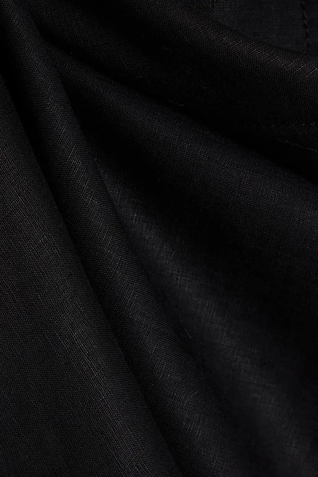 Black & White Linen Midi Dress