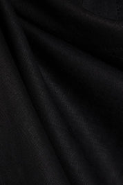 Black & White Linen Midi Dress