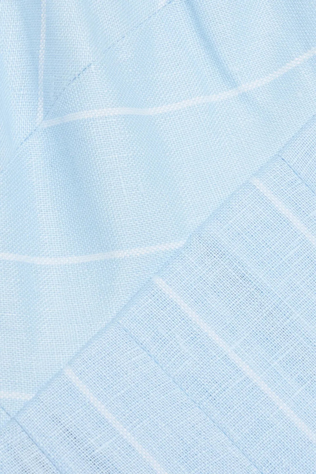 Selene pleated striped linen-blend maxi dress