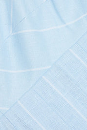 Selene pleated striped linen-blend maxi dress