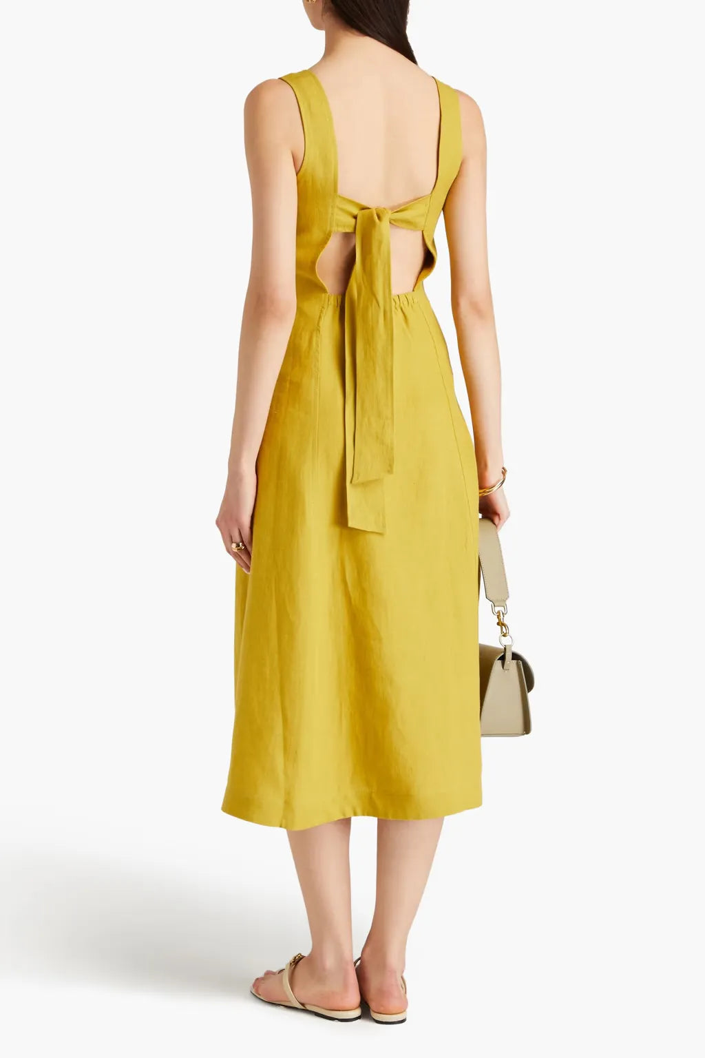 Premium Linen Maxi Shirt Dress