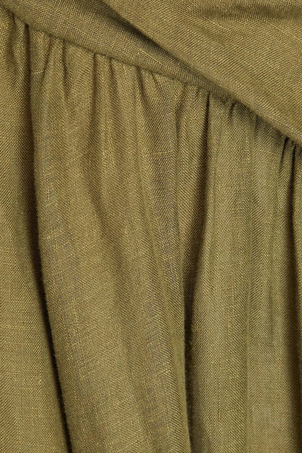 Cutout linen midi dress