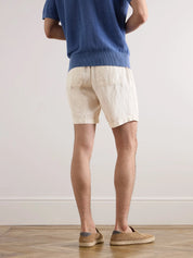 Samuel Straight-Leg Linen Drawstring Shorts
