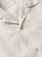 Convertible-Collar Linen Shirt