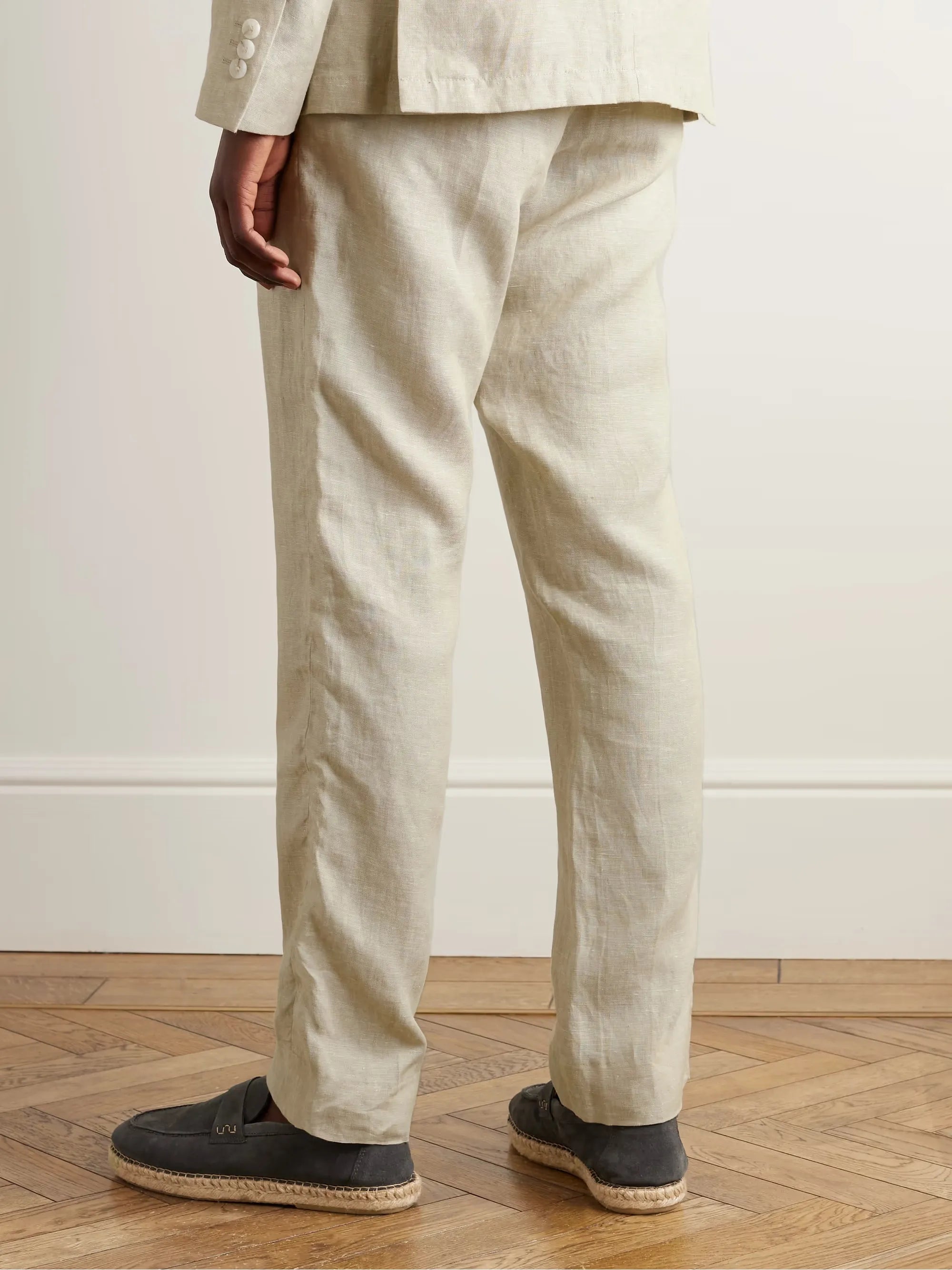 Affonso Tapered Linen Suit Trousers