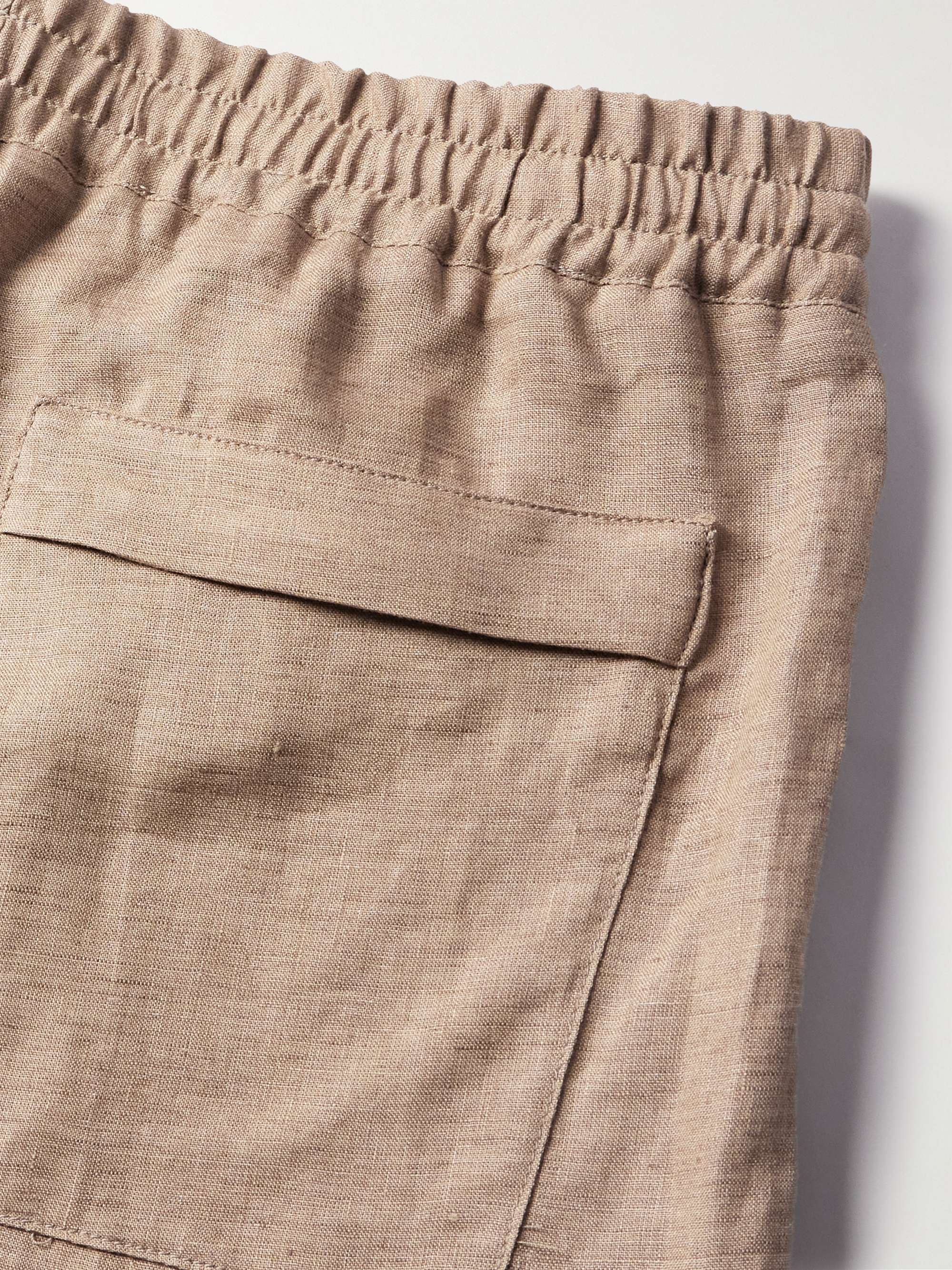 Linen Drawstring Bermuda Shorts