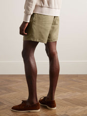 Linen Drawstring Bermuda Shorts