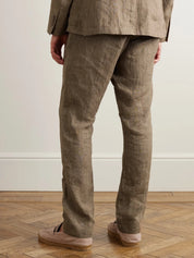Affonso Tapered Linen Suit Trousers