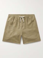 Linen Drawstring Bermuda Shorts