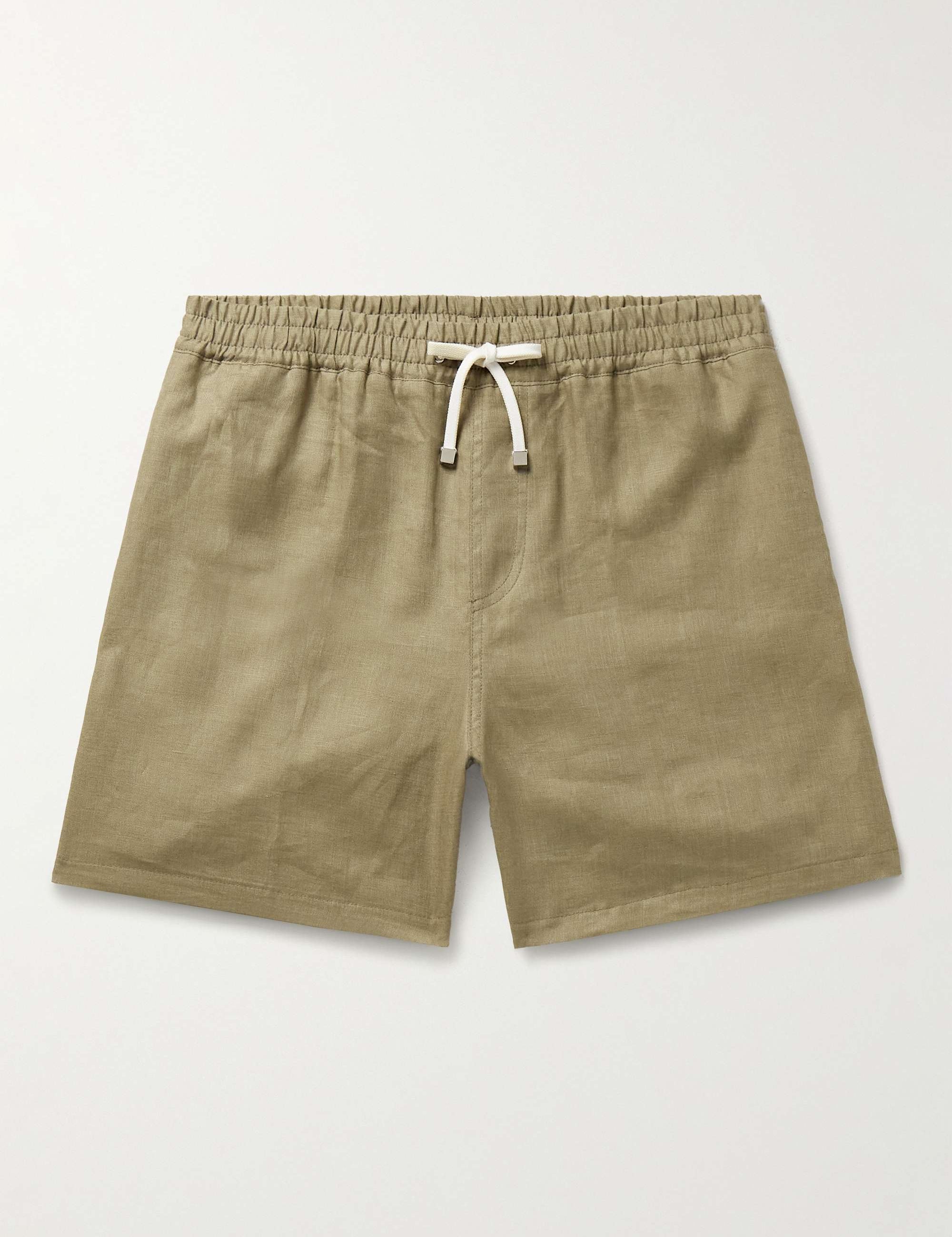 Linen Drawstring Bermuda Shorts