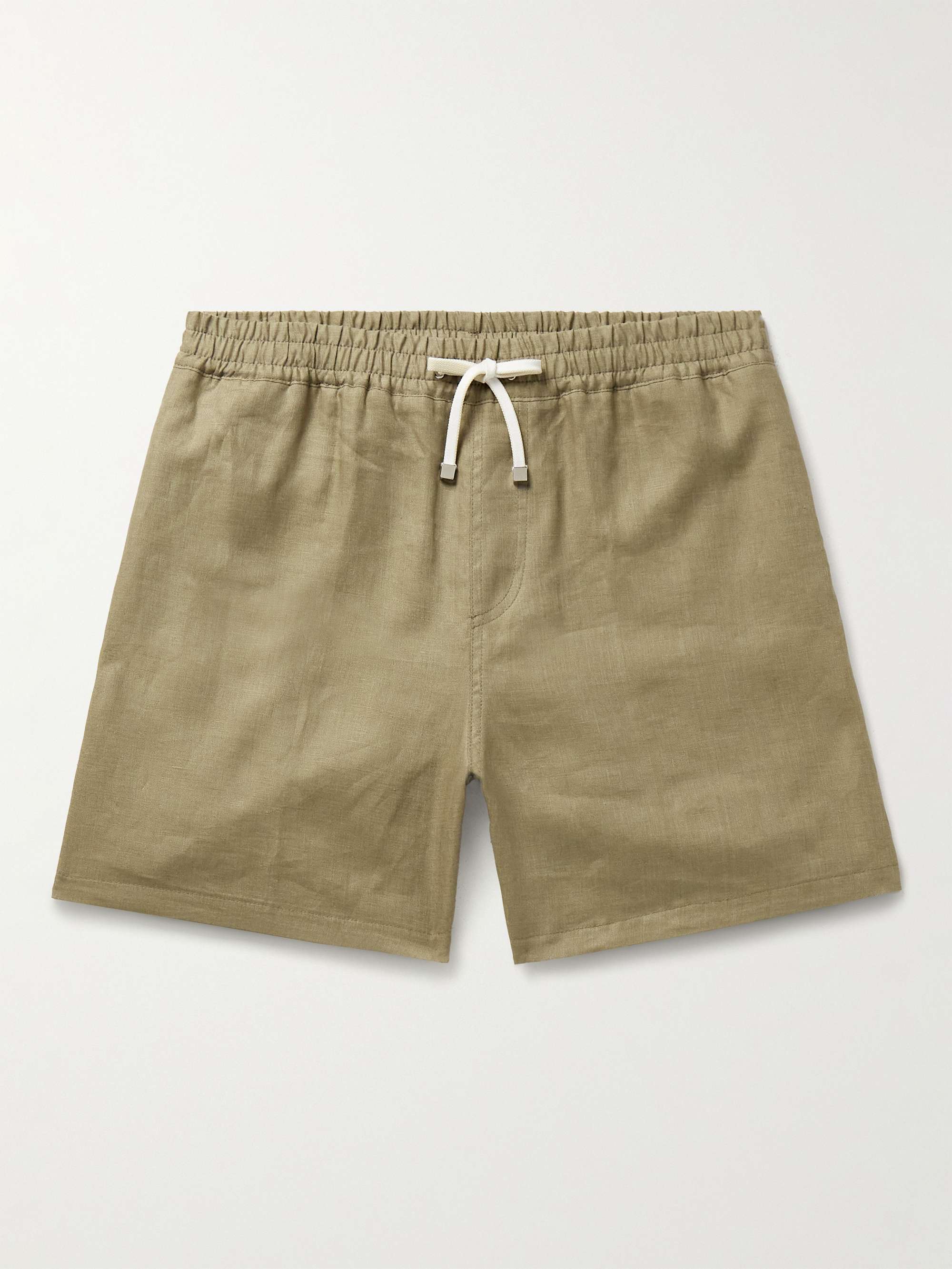 Linen Drawstring Bermuda Shorts