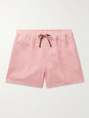 Linen Drawstring Bermuda Shorts