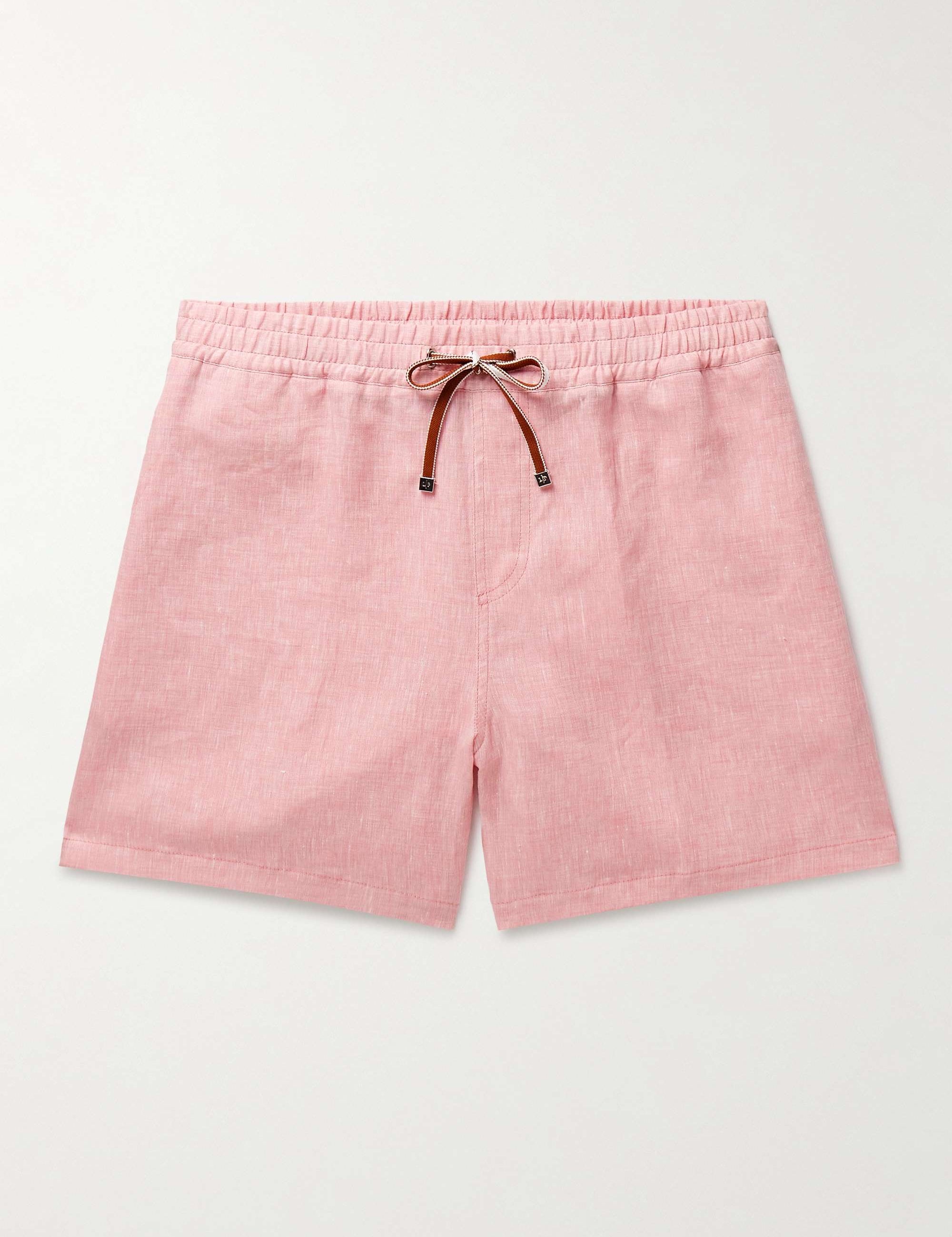 Linen Drawstring Bermuda Shorts