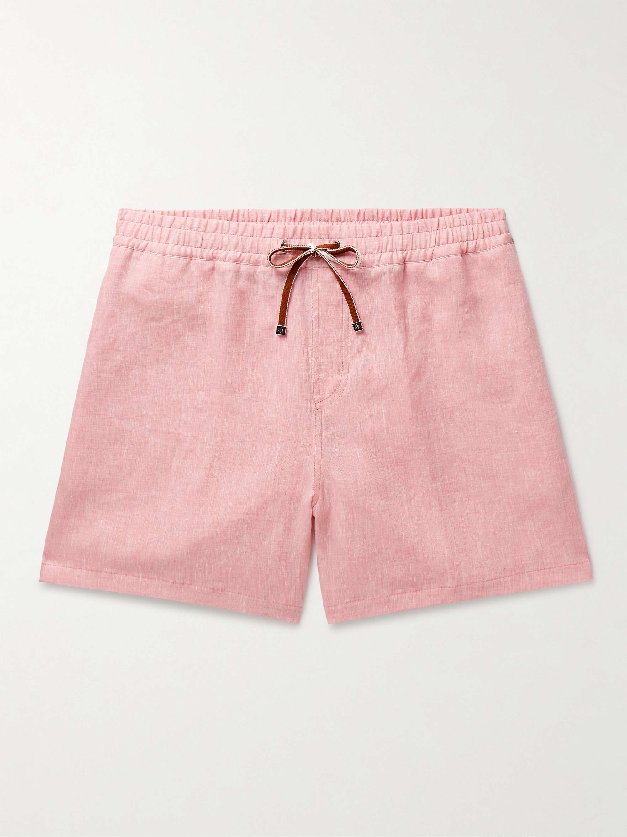 Linen Drawstring Bermuda Shorts