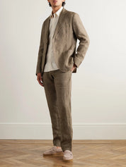Affonso Tapered Linen Suit Trousers