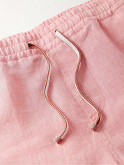 Linen Drawstring Bermuda Shorts