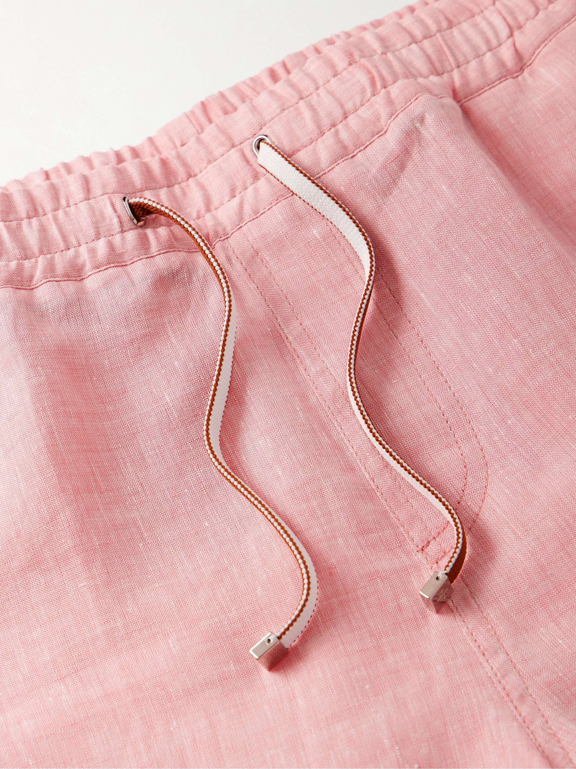 Linen Drawstring Bermuda Shorts