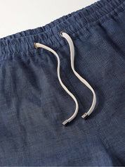 Linen Drawstring Bermuda Shorts