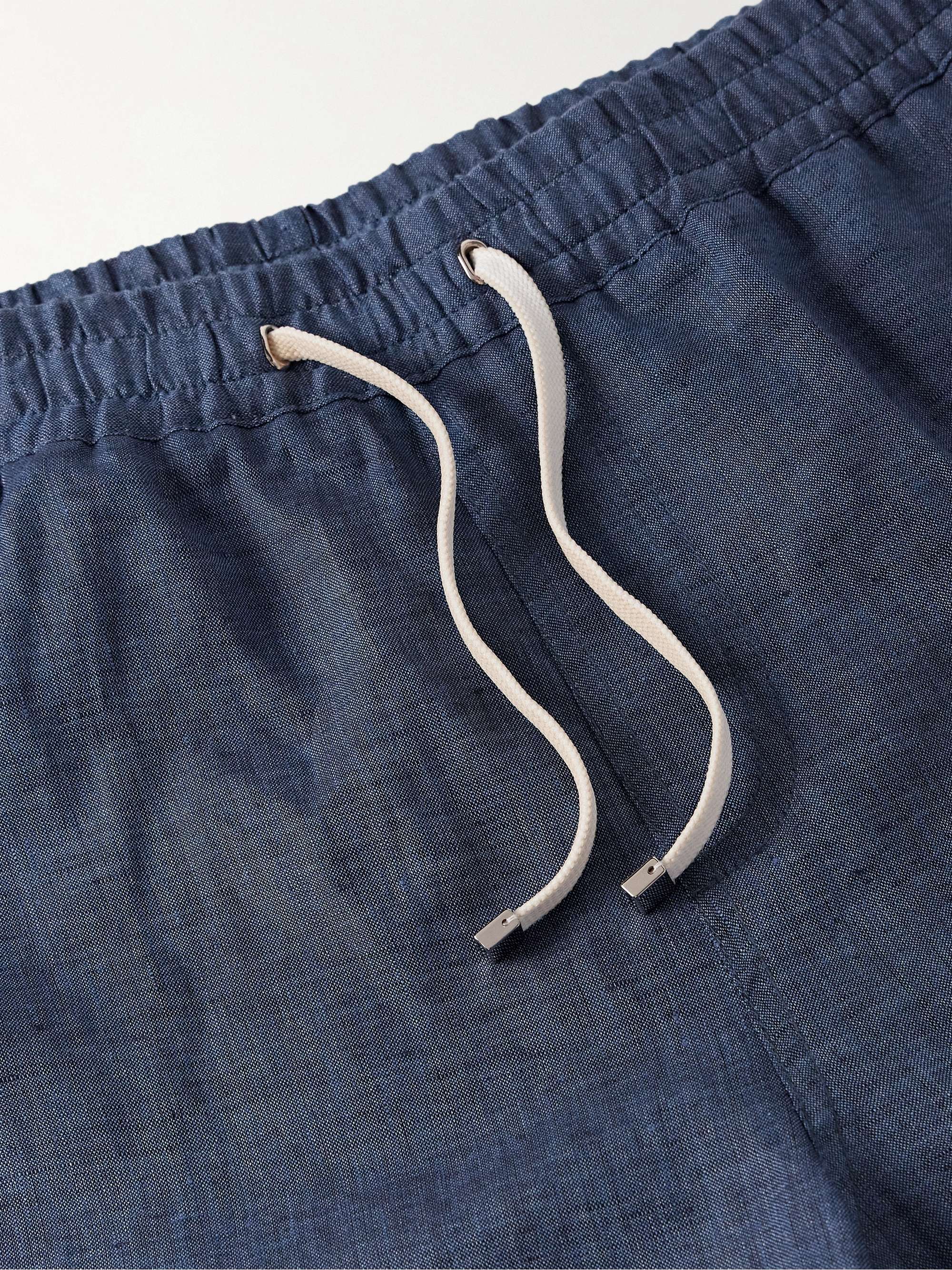 Linen Drawstring Bermuda Shorts