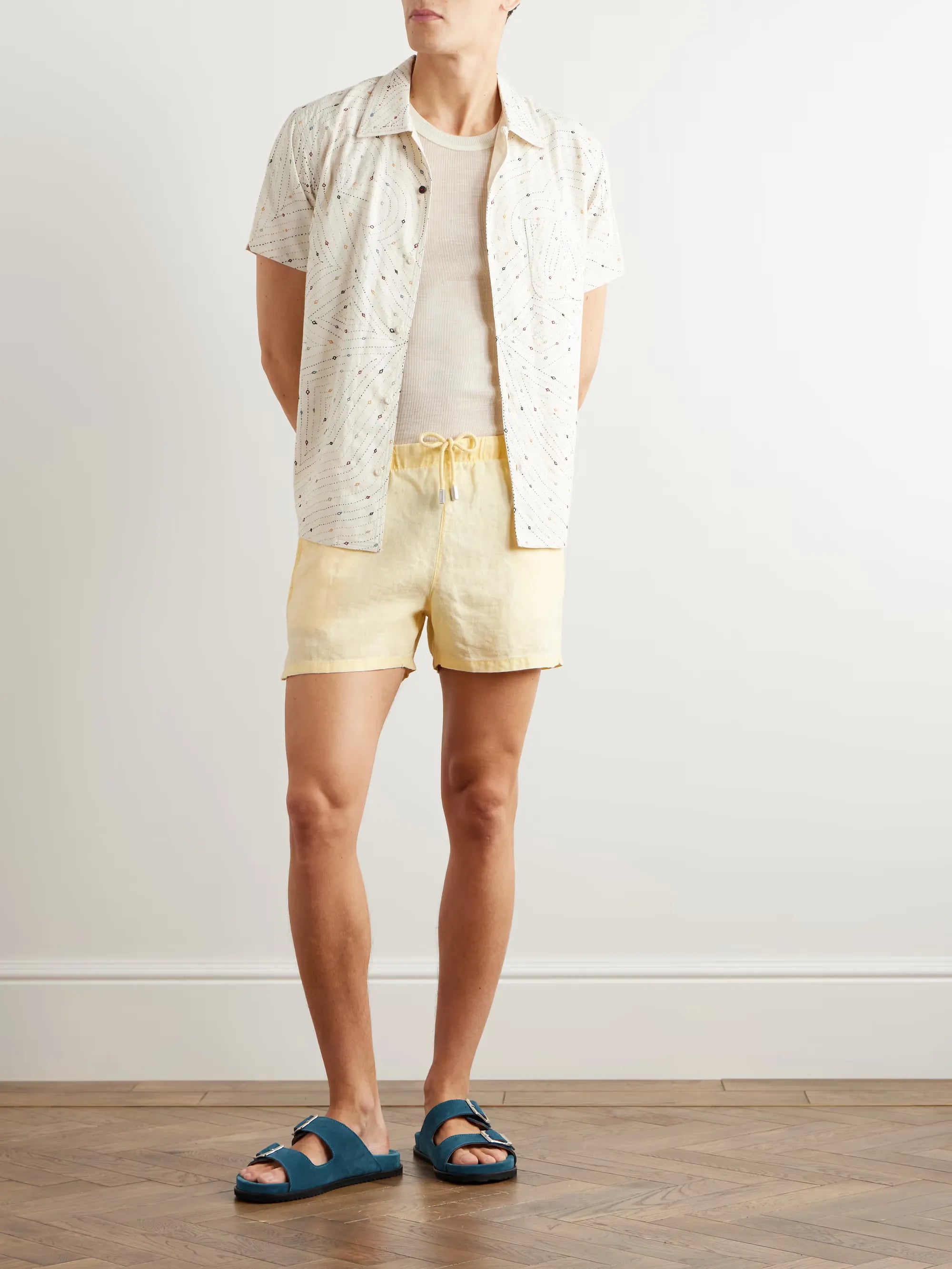Barry Straight-Leg Linen Shorts