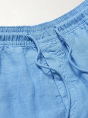 Straight-Leg Linen Drawstring Cargo Shorts