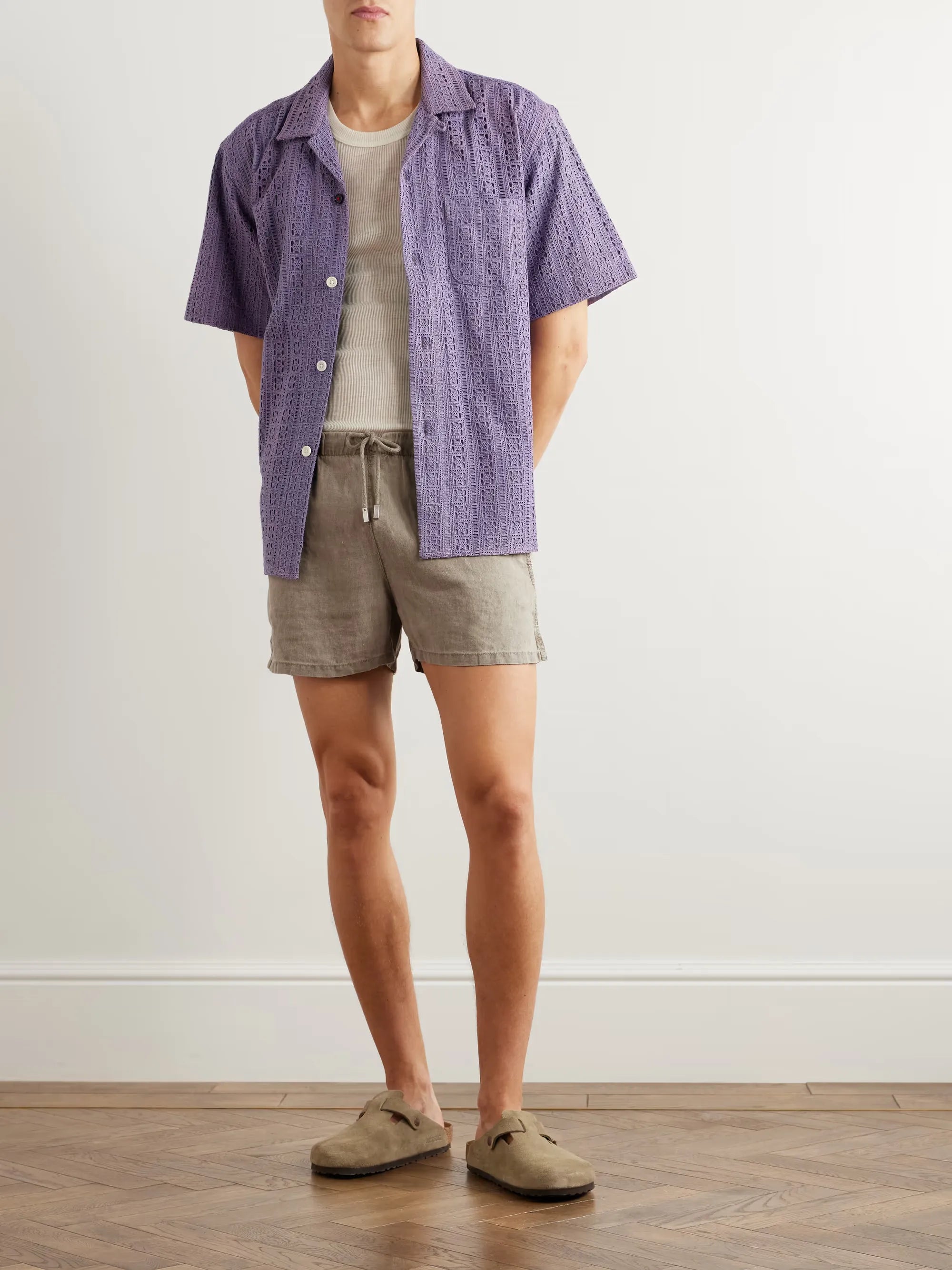 Barry Straight-Leg Linen Shorts