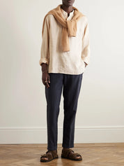 Half-Placket Linen Shirt