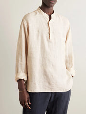 Half-Placket Linen Shirt
