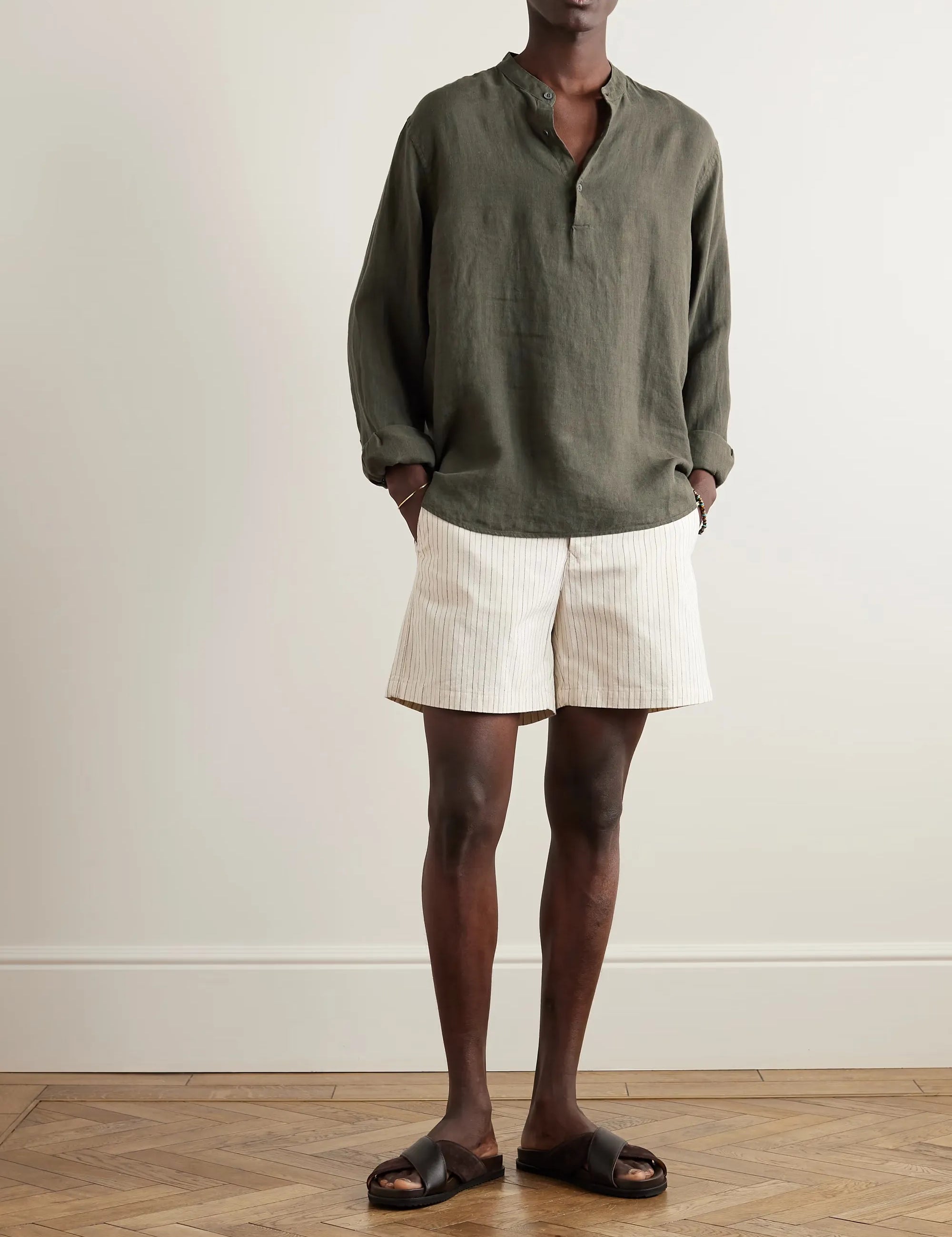 Half-Placket Linen Shirt