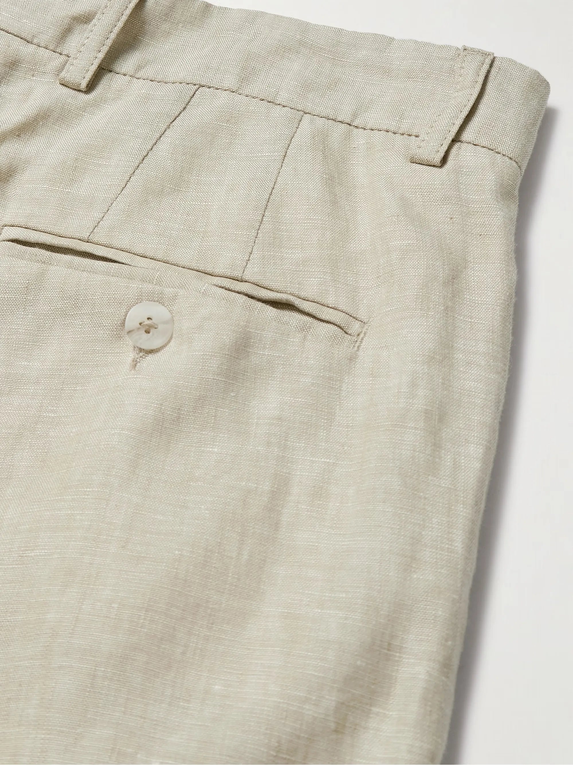Affonso Tapered Linen Suit Trousers