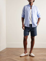 Sydney 2 Straight-Leg Linen Drawstring Shorts