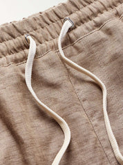 Linen Drawstring Bermuda Shorts