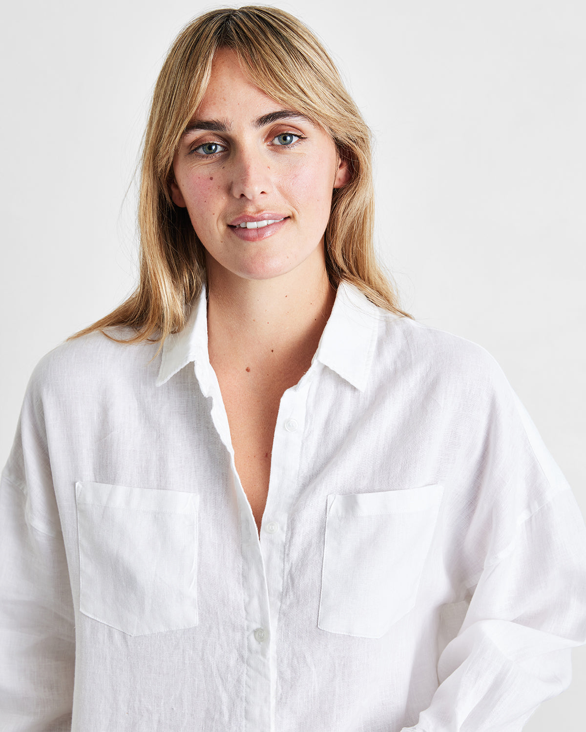 Sleepwear Linen Long Sleeve Shirt