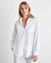 Sleepwear Linen Long Sleeve Shirt
