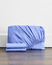 Wildflower 100% French Flax Linen Fitted Sheet Set